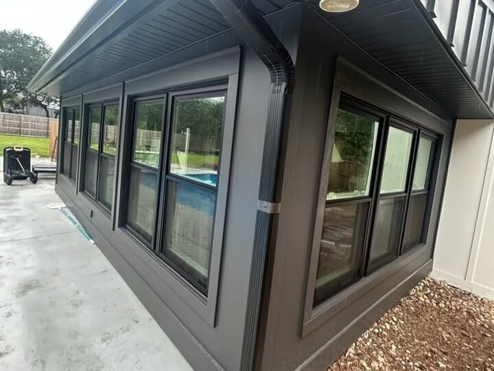 Coordinated window and gutter exterior upgrade